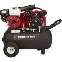 NorthStar Portable Gas-Powered Air Compressor - Honda 163cc OHV Engine, 13.7 CFM 90 PSI, 20-Gallon Horizontal Tank