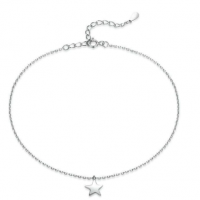 BAMOER 925 STERLING SILVER STAR ANKLET BRACELET 10.2â SILVER-TONE