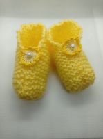 Hand Crocheted Baby Shoe And Booties In Set