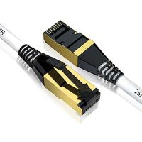 Ethernet Cable TENPOSE Cat 8 Ethernet Cord with Gold Plated Snagless RJ45 Connector,40Gbps/2000Mhz Ethernet Cable High Speed Compatible for Cat 7 LAN Cable,Cat 6e Router Cable,White From China