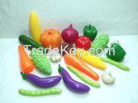 plastic vegetables and fruit