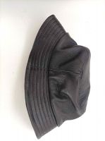 Men's fashion genuine deerskin leather bucket hat fisherman hat