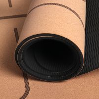 Wholesale manufacturer eco friendly tpe cork rubber natural Cork Yoga Mat