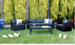 Poly Rattan Sofa Set (1-3