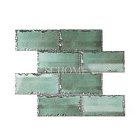 Schomex Brick Hexagon Electroplated Glass Mosaic Tile For Kitchen Backsplash From China