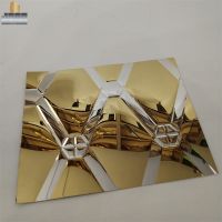 Roofing Sheets Clading Panels 0.8mm Double Color PVD Plating 3D Embossing Stainless Steel Sheets 