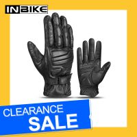 INBIKE Goatskin Leather Gloves Breathable 5mm Thickened EVA Pads Touch Screen Racing Motorbike Gloves CM310 From China