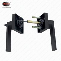 Hyland OEM Matte Black Aluminium Alloy Square Lever Door Lock with Magnetic Latch for Entry Doors From China
