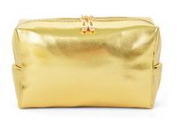 Glossy Pu Golden Makeup Bags