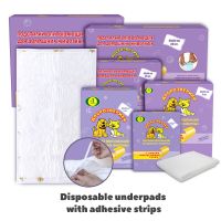 Disposable absorbent pet pads Dobrozveriki with adhesive strips