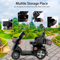 PSJXY4D-W1171107066 Black 800W four-wheel electric motorcycle.  Age-step flight portable 25 km/h max load 150 KG range of 35-45 km travel motorcycle, medium motorcycle, heavy motorcycle adult general use From China
