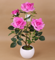 Cheap wholesale rose flowers artificial silk flowers artificial rose plant in ceramic pot fresh cut flowers plant