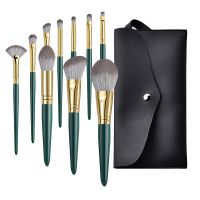 Professional Private Label Green Makeup Brush Kit Soft Synthetic Hair Powder Eyeshadow Beauty Tools From China