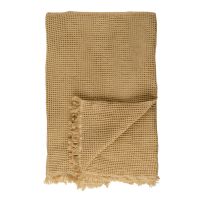 Cotton Waffle Throw, Beige, Collection Essential