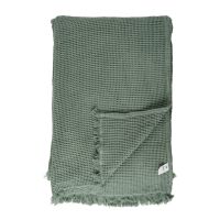 Cotton waffle throw, mint, collection Essential