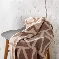 Jacquard Bath Towel Geometry, Beige, Collection Wild