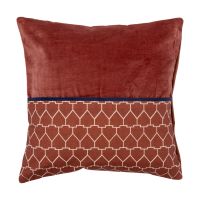 Cotton Cushion Cover With A Geometric Print, Terracotta, Collection Ethnic