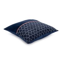 Cotton Cushion Cover With A Geometric Print, Blue, Collection Ethnic