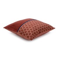 Cotton Cushion Cover With A Geometric Print, Terracotta, Collection Ethnic