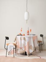 Cotton Tablecloth With An Author's Print, Beige, Collection Freak Fruit