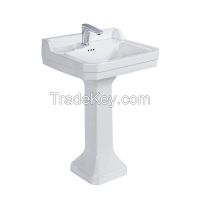 Bathroom Rectangle Glassy White Ceramic Sanitary