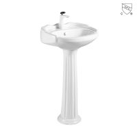 Bathroom Sanitary Ware Rectangle Glassy White