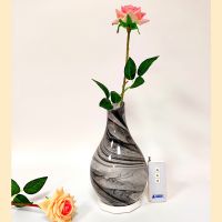 Remote Control Multicolor Glass Vase Night Light With Remote Control Usb Rechargeable Battery For Room Home Office Gifts 