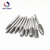 1/4&quot; Shank Dia Double Cut Tree Shape With Radius End File F1225 6mm Tungsten Rotary Carbide Burrs