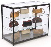 1800mm length Glass display counter with temper glass shelves & LED lights