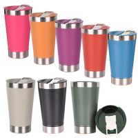 16 oz double walled stainless steel pint glass