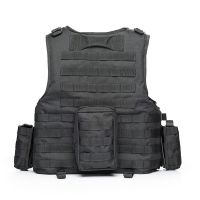 Comfortable Police Black Nylon Polyester Swat Molle Outdoor Tactical Vest