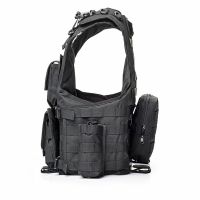 Comfortable Police Black Nylon Polyester Swat Molle Outdoor Tactical Vest