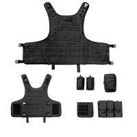 Comfortable Police Black Nylon Polyester Swat Molle Outdoor Tactical Vest