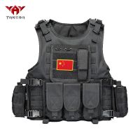 Comfortable Police Black Nylon Polyester swat MOLLE Outdoor Tactical Vest