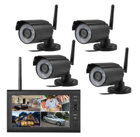 7" LCD Monitor DVR& 4 Wireless CCTV Camera Motion Detect Security System From China