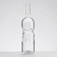 Creative 750ml clear glass bottle unique five-finger vodka tequila bottle