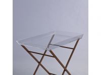 acrylic folding side table, acrylic folding end table