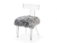 acrylic chair with fur cushion From China