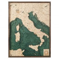 Bathymetric Wooden Maps