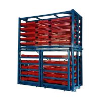 Sheet Metal Storage Rack Forklift Operated and Roll Out Drawer Combination 3 tons Sheet loading Storage System