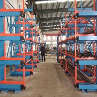 Long tubing Storage Solution Industrial heavy Duty Roll out Cantilever Racking System 