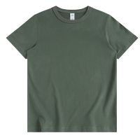 250g Carbon Brushed Round Neck Short-sleeved T-shirt Pure Cotton