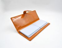 Rfid Genuine Leather Book Card Holder Business Leather Long Card Holder Organizer Holder