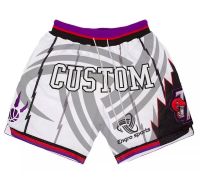 Custom your own design basketball shorts sublimation embroidery tackle twill basketball shorts