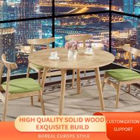 Scandinavian All Solid Wood Dining Table
