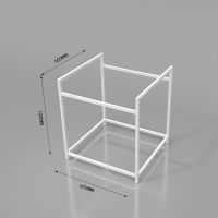 Clothing furniture display racks for stores Double sided low stand/1 set of exhibition stand equipped with 4 universal wheels (or+2 sample hangers)