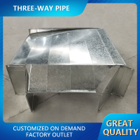 Chuan Kaihong-Customized production of 70 degree galvanized sheet for fire and smoke exhaust three-way pipe/Can be customized/price is for reference only