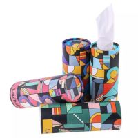 Traveling Tissues Round Cylinder Box Facial