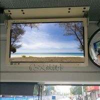 Osk Qz-2151 Av Input 21.5inch Bus Lcd Monitor Folding Car Display Monitor Roof Av Video Input /bus Monitor 24v12v