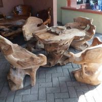 IREA teakwood and root furniture set